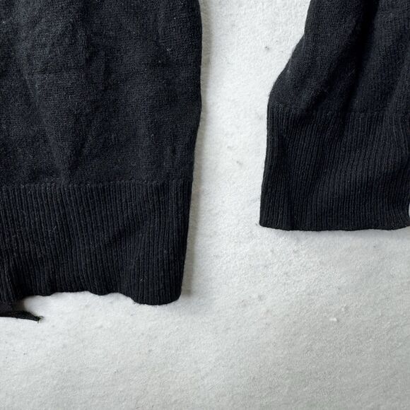 Trina Turk Wool‎ & Cashmere Blend Black Pullover Sweater Womens XL Cutout Soft - Picture 11 of 12